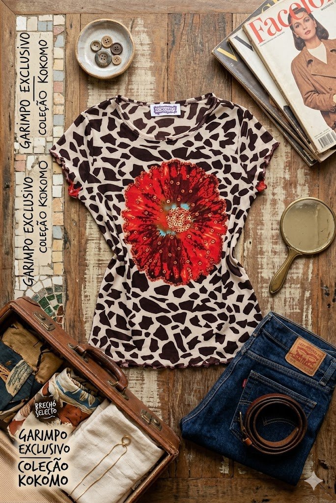 blusa estampada