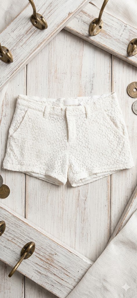 short alfaiataria em renda