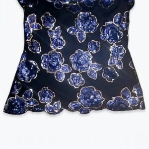 blusa floral em paetês